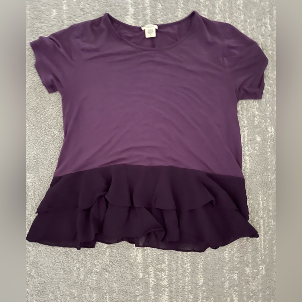 T-shirt with chiffon peplum